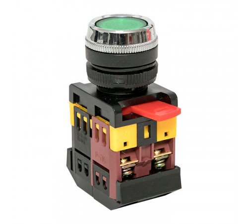 Кнопка плоская EKF PROxima ABLFS-22 230 В IP40 без фиксации с подсветкой зеленая (ablfs-22-g)