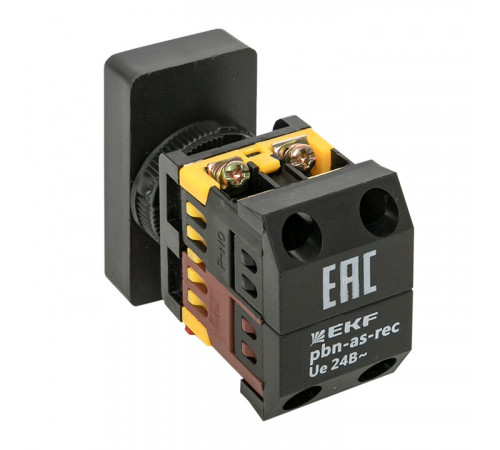 Кнопка прямоугольная EKF PROxima AS-22N 24 В IP40 пуск-стоп красно-зеленая (pbn-as-rec-24)