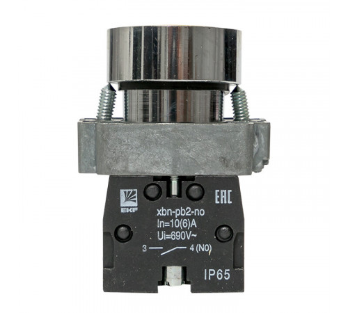 Кнопка EKF PROxima BA51 230 В IP65 металлическая желтая (xb2-ba51-65)