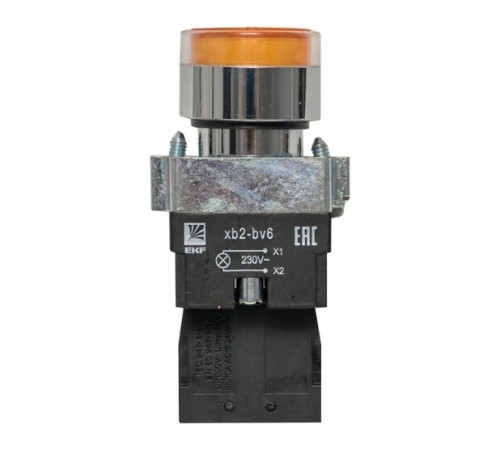Кнопка плоская EKF PROxima ВА51 230 В IP40 без фиксации с подсветкой желтая (xb2-bw51-230) Кнопка плоская EKF PROxima ВА51 230 В IP40 без фиксации с подсветкой желтая (xb2-bw51-230)