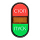 Кнопка овальная EKF PROxima APBB-22N 230 В IP40 пуск-стоп красно-зеленая (pbn-apbb-o)