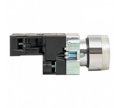 Кнопка плоская EKF PROxima BA21 24 В IP40 без фиксации с подсветкой белая (xb2-bw21-24)