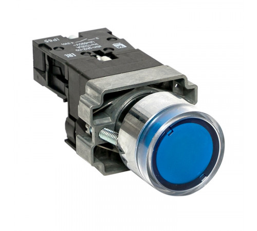 Кнопка плоская EKF PROxima BA61 230 В IP65 с подсветкой синяя (xb2-bw61-230-65) Кнопка плоская EKF PROxima BA61 230 В IP65 с подсветкой синяя (xb2-bw61-230-65)