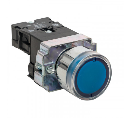 Кнопка плоская EKF PROxima BW61 24 В IP40 с подсветкой синяя (xb2-bw61-24)