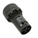 Кнопка плоская EKF PROxima SW2C-10D 230 В IP54 без фиксации с подсветкой красная (sw2c-md-r)