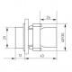 Кнопка плоская EKF PROxima ВА42 230 В IP40 без фиксации с подсветкой красная (xb2-bw42-230)