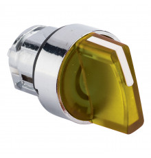 Кнопка 45 градусов EKF PROximа XB4 на 2 положения 230 В IP54 с фиксацией с подсветкой с короткой ручкой желтая (XB4BD2FL-Y)