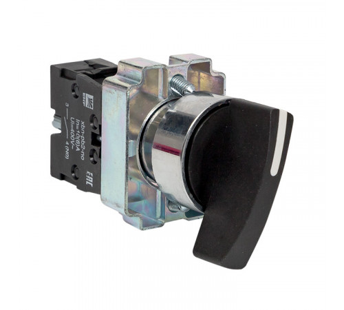 Переключатель EKF PROxima 230 В 1NO IP40 2P с фиксацией черный (xb2-bj21)