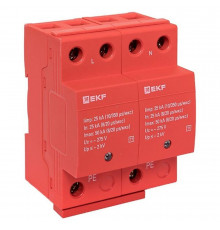 Ограничитель напряжения модульный EKF (spd-t1-2p) T1 275 В 25 А тип AC 2P