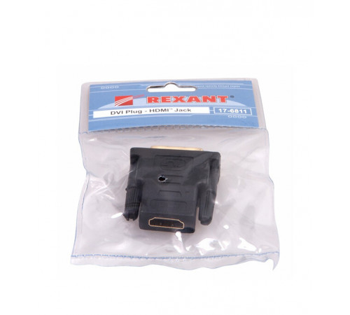 Переходник Rexant штекер DVI-гнездо HDMI (17-6811) Переходник Rexant штекер DVI-гнездо HDMI (17-6811)