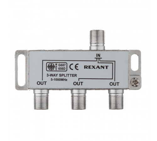 ТВ делитель Rexant 3 F-выхода (05-6002)