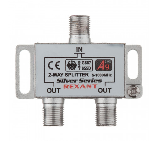 ТВ делитель Rexant 2 F-выхода +3 F-разъема (05-6101) ТВ делитель Rexant 2 F-выхода +3 F-разъема (05-6101)
