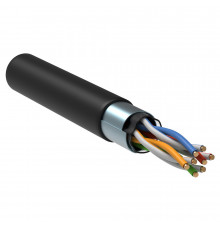 Интернет-кабель (витая пара) F/UTP 4PR CAT5e 4х2х0,45 мм экранированный LDPE Generica