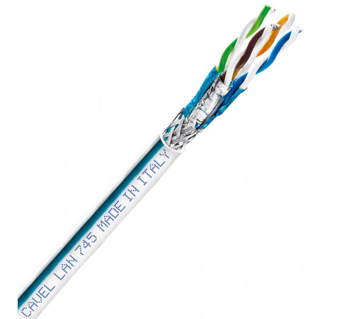 Интернет-кабель (витая пара) S/FTP CAT7а LAN 745 4х2х0,57 мм экранированный Cavel (100 м) Интернет-кабель (витая пара) S/FTP CAT7а LAN 745 4х2х0,57 мм экранированный Cavel (100 м)