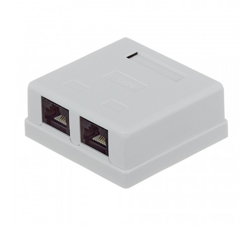Розетка компьютерная экранированная Hyperline 8P8C CAT5e 2 гнезда (430233)