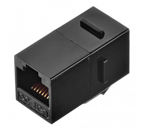 Переходник компьютерный Hyperline RJ45 8P8C CAT5e черный (444914) Переходник компьютерный Hyperline RJ45 8P8C CAT5e черный (444914)