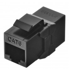 Переходник компьютерный Hyperline RJ45 8P8C CAT6 черный (444915)