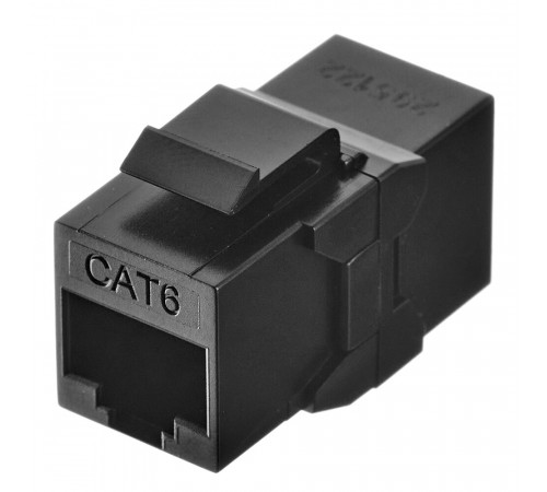 Переходник компьютерный Hyperline RJ45 8P8C CAT6 черный (444915) Переходник компьютерный Hyperline RJ45 8P8C CAT6 черный (444915)
