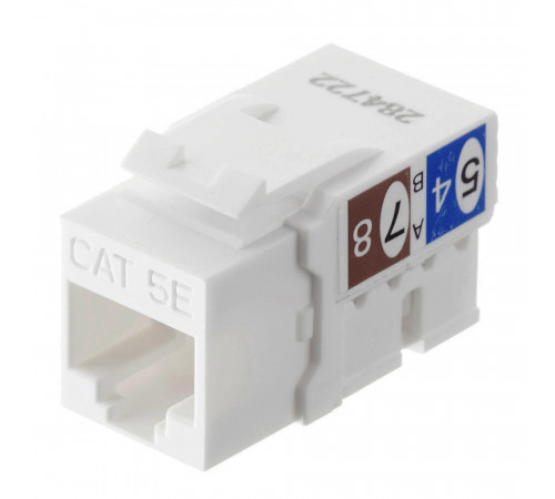 Переходник компьютерный Hyperline Keystone RJ45 8P8C CAT5e серый (432595)