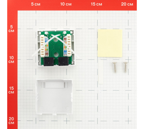 Розетка компьютерная Hyperline 8P8C CAT6 2 гнезда (430235) Розетка компьютерная Hyperline 8P8C CAT6 2 гнезда (430235)