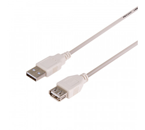 Кабель USB-A/USB-A Rexant 2,4 А 3 м (18-1116) Кабель USB-A/USB-A Rexant 2,4 А 3 м (18-1116)