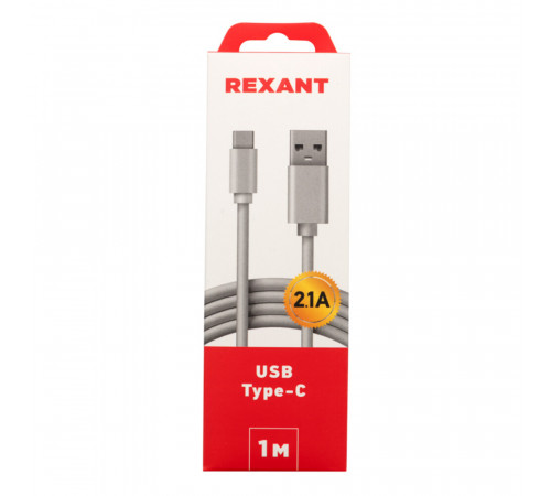 Кабель USB-A/Type-C Rexant 2,1 А 1 м (18-1895) Кабель USB-A/Type-C Rexant 2,1 А 1 м (18-1895)