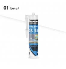 Герметик силиконовый затирка Церезит CS 25 № 01 белый 280 мл
