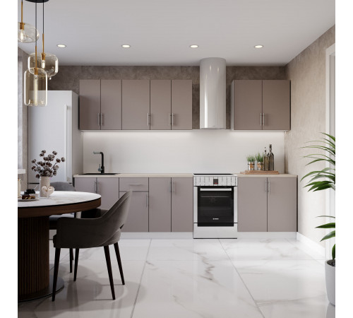Панель стеновая ДСП для кухни 3000х600х4,5 мм 1111/s white