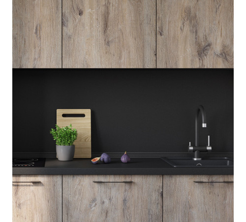 Панель стеновая ДСП для кухни 3000х600х4,5 мм 1021/s black