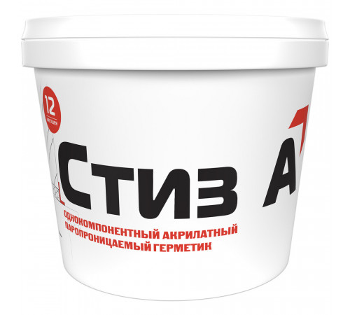 Герметик акриловый паропроницаемый наружный Сазиласт Стиз А Марка 12 белый 3 кг Герметик акриловый паропроницаемый наружный Сазиласт Стиз А Марка 12 белый 3 кг