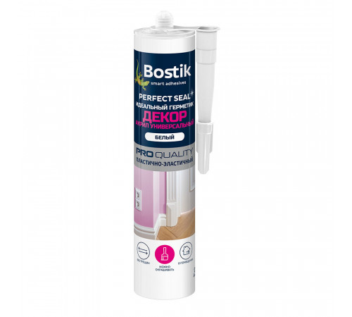 Герметик акриловый универсальный Bostik Perfect Seal белый 280 мл Герметик акриловый универсальный Bostik Perfect Seal белый 280 мл