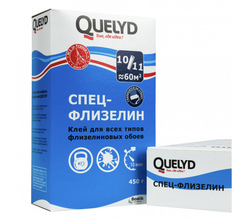 Клей для флизелиновых обоев Quelyd Спец-флизелин 450 г Клей для флизелиновых обоев Quelyd Спец-флизелин 450 г