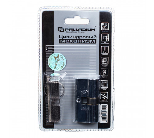 Цилиндр Palladium 60 C ET CP 60 30х30 мм ключ/ключ хром