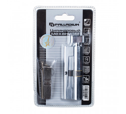 Цилиндр Palladium C BK CP 90 45х45 мм ключ/вертушка хром Цилиндр Palladium C BK CP 90 45х45 мм ключ/вертушка хром