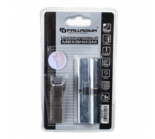 Цилиндр Palladium C ET CP 90 45х45 мм ключ/ключ хром Цилиндр Palladium C ET CP 90 45х45 мм ключ/ключ хром