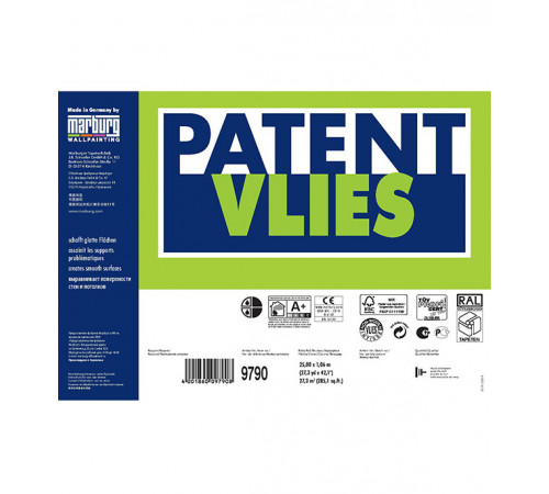 Малярный флизелин Marburg Patent Vlies 9790 (1,06х25 м) плотность 130 г/кв.м Малярный флизелин Marburg Patent Vlies 9790 (1,06х25 м) плотность 130 г/кв.м