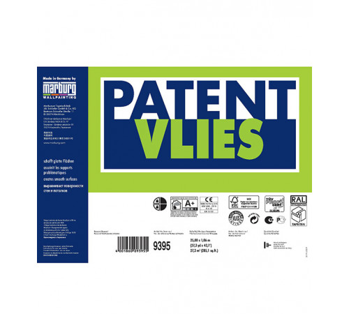 Малярный флизелин Marburg Patent Vlies 9395 (1,06х25 м) плотность 120 г/кв.м Малярный флизелин Marburg Patent Vlies 9395 (1,06х25 м) плотность 120 г/кв.м
