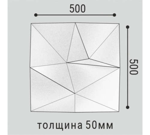 Панель декоративная из экополимера 500х500х50 мм Bello Deco Polymer СП 16 белая 0,25 кв.м