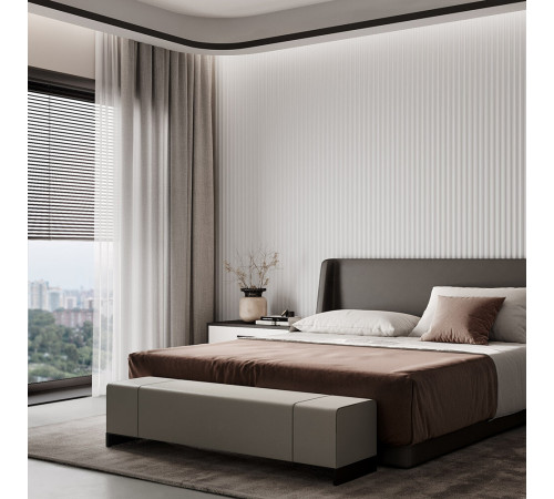 Панель декоративная из экополимера 200х2000х10 мм Bello Deco XPS СП 04/2 белая 0,4 кв.м
