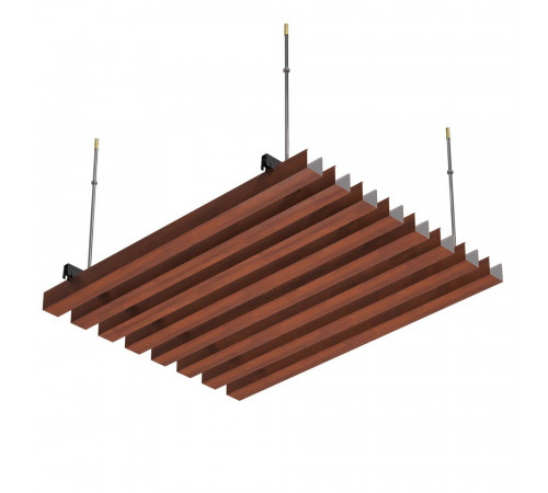 Рейка кубообразный дизайн 30х40 мм 3 м cherry wood