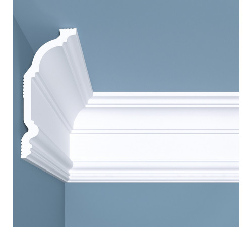 Плинтус потолочный из экополимера ударопрочный 140х60х2000 мм Bello Deco XPS К2 Плинтус потолочный из экополимера ударопрочный 140х60х2000 мм Bello Deco XPS К2