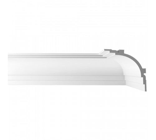 Плинтус потолочный из экополимера ударопрочный 110х110х2000 мм Bello Deco XPS К14 Плинтус потолочный из экополимера ударопрочный 110х110х2000 мм Bello Deco XPS К14