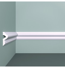Молдинг из экополимера ударопрочный 45х17х2000 мм под покраску Bello Deco XPS M 10 белый