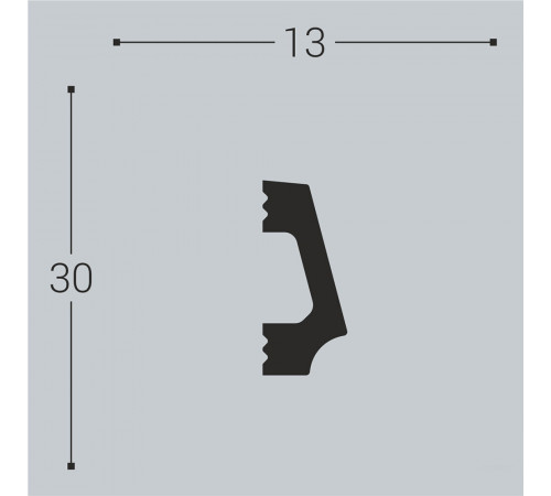 Молдинг из экополимера ударопрочный 30х13х2000 мм под покраску Bello Deco XPS M 16 белый Молдинг из экополимера ударопрочный 30х13х2000 мм под покраску Bello Deco XPS M 16 белый