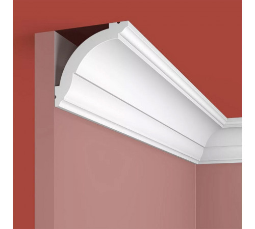 Плинтус потолочный из экополимера ударопрочный 69х71х2000 мм Cosca Decor KX Плинтус потолочный из экополимера ударопрочный 69х71х2000 мм Cosca Decor KX