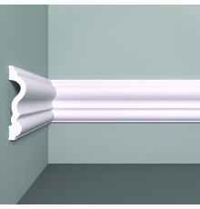 Молдинг из экополимера ударопрочный 80х19х2000 мм под покраску Bello Deco XPS M 9 белый