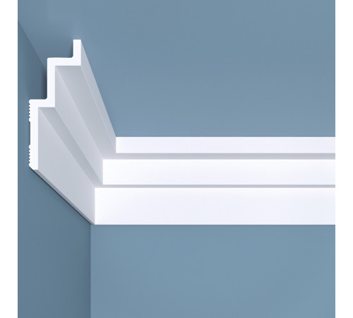 Плинтус потолочный из экополимера ударопрочный 40х100х2000 мм Bello Deco XPS К13H Плинтус потолочный из экополимера ударопрочный 40х100х2000 мм Bello Deco XPS К13H