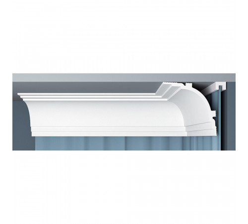 Плинтус потолочный из экополимера ударопрочный 110х110х2000 мм Bello Deco XPS К14 Плинтус потолочный из экополимера ударопрочный 110х110х2000 мм Bello Deco XPS К14