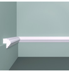 Молдинг из экополимера ударопрочный 30х24х2000 мм под покраску Bello Deco XPS M 21 белый