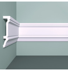Молдинг из экополимера ударопрочный 100х23х2000 мм под покраску Bello Deco XPS M 13 белый